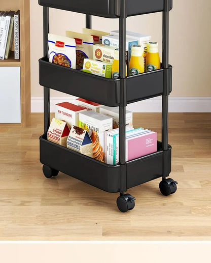 🛒 Kitchen Storage Trolley 🛁 Multi-Tier Utility Cart 🔄 Rolling Shelf Rack 📚