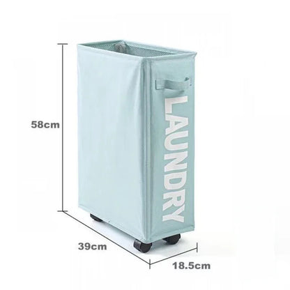 🧺 Foldable Laundry Basket with Wheels – Dirty Clothes & Storage Bin Set 🛞