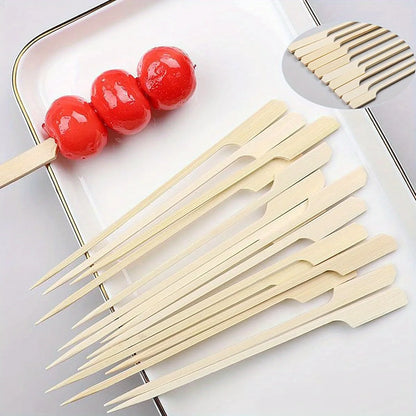 🍢 Bamboo Skewers – 100Pcs 15CM BBQ Sticks for Party & Camping 🍢