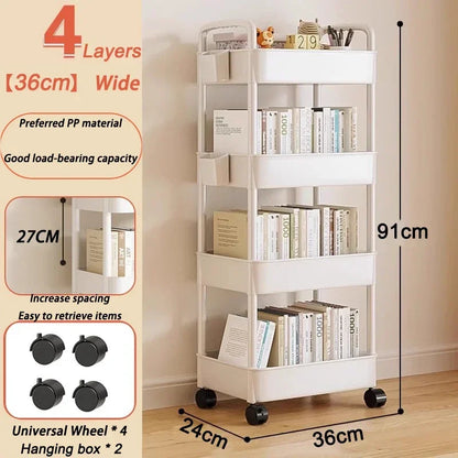 🛒 Kitchen Storage Trolley 🛁 Multi-Tier Utility Cart 🔄 Rolling Shelf Rack 📚