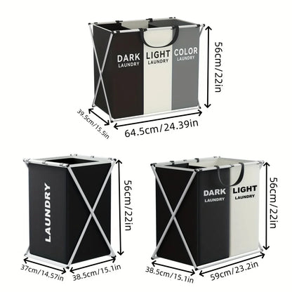 3 Grids Laundry Basket – Foldable Waterproof Clothes Hamper