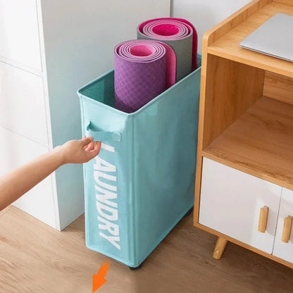 🧺 Foldable Laundry Basket with Wheels – Dirty Clothes & Storage Bin Set 🛞