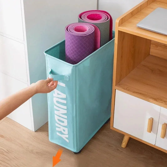 🧺 Foldable Laundry Basket with Wheels – Dirty Clothes & Storage Bin Set 🛞