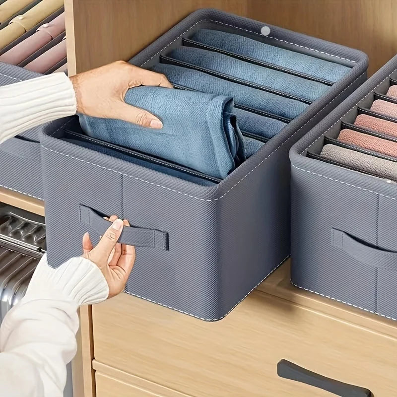 Foldable 6/7/9 Grid Clothes Organizer Box – Keep Your Closet Neat & Tidy!