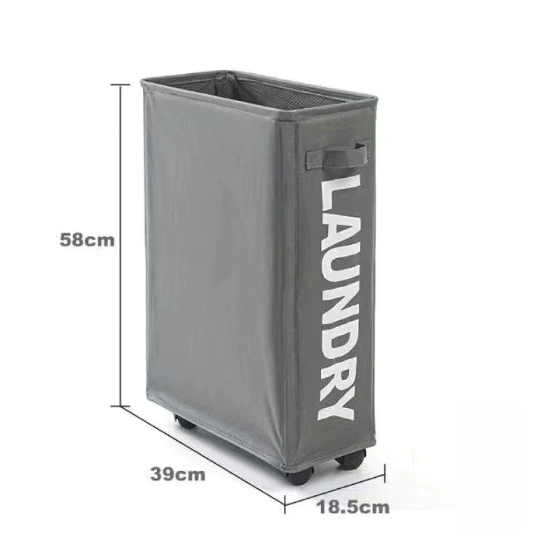 🧺 Foldable Laundry Basket with Wheels – Dirty Clothes & Storage Bin Set 🛞