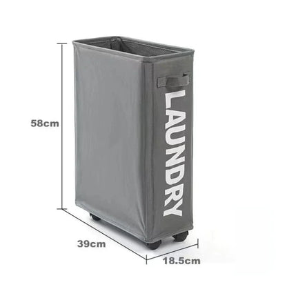🧺 Foldable Laundry Basket with Wheels – Dirty Clothes & Storage Bin Set 🛞