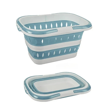 🧺 Foldable Silicone Laundry Basket – Portable Dirty Clothes Bin for Bathroom 🚿