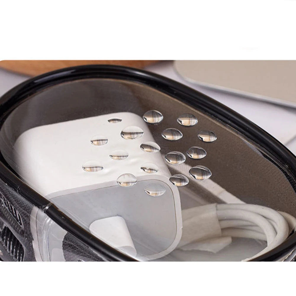 🎧 Portable Mini Clear Zipper Storage Bag – Compact & Waterproof Organizer With Keychain 🔑