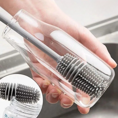 Silicone Bottle Brush – Long Handle Cup & Glass Cleaner