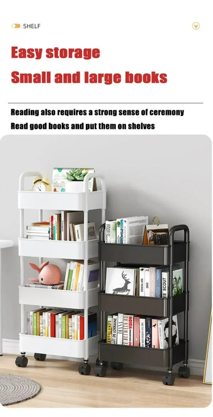 🛒 5-Tier Rolling Storage Cart – Mobile Organizer for Kitchen, Bathroom & More 🧺