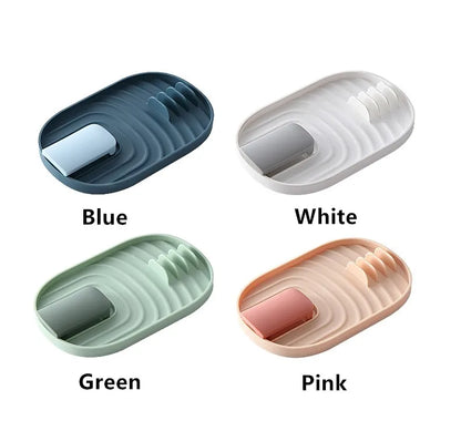 🧼Foldable Spoon & Lid Holder – 🍳 Drip-Free Cooking Organizer
