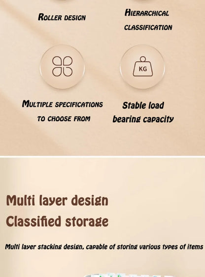 🛒 Kitchen Storage Trolley 🛁 Multi-Tier Utility Cart 🔄 Rolling Shelf Rack 📚