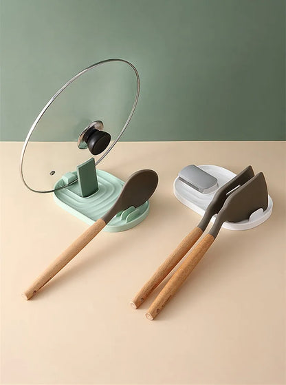 🧼Foldable Spoon & Lid Holder – 🍳 Drip-Free Cooking Organizer