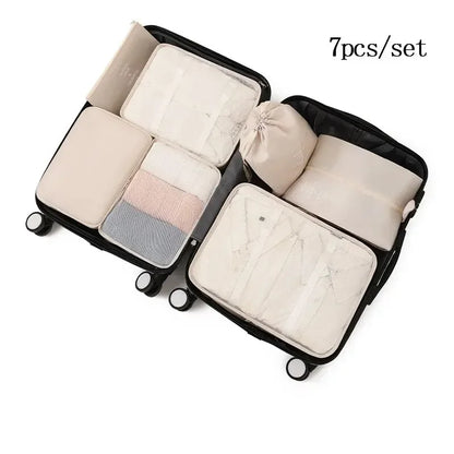 🧳 7-Piece Travel Packing Cube Set – Lightweight Luggage Organizer for Clothes & Accessories