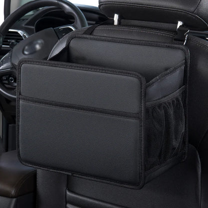 Car Organizer Box – PU Leather Storage for Cups, Snacks, & More!