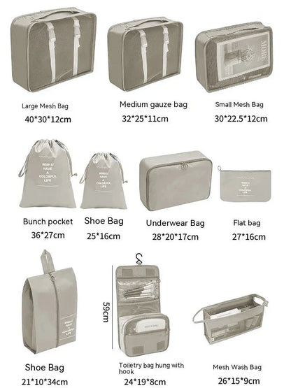 🧳 Travel Packing Organizer Set – 7/8/9/10PCS for Luggage & Wardrobe