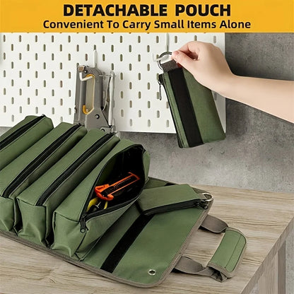 Multifunctional Electrician Tool Roll – Heavy-Duty Nylon Organizer for Mechanics & DIY