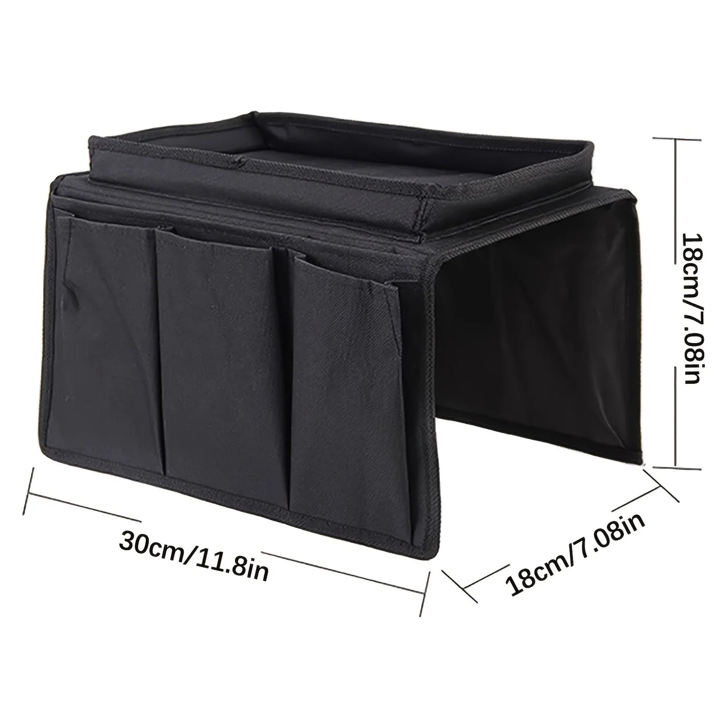 🛋️ No-Slip Sofa Armrest Caddy – Keep Everything Within Reach!
