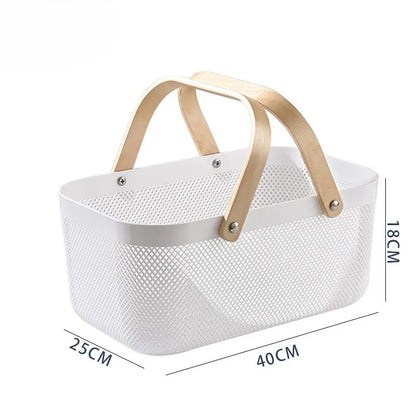 🧺 Fruit & Veggie Drain Basket – Multi-Purpose Storage for Kitchen & Home 🍎🧻