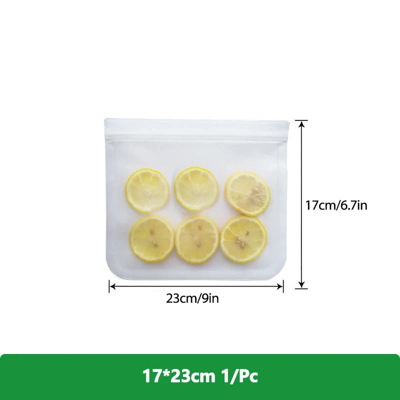 Reusable Food Storage Bags – Freezer & Ziplock Set – 1/5/10 Pcs
