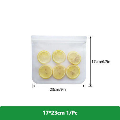 Reusable Food Storage Bags – Freezer & Ziplock Set – 1/5/10 Pcs