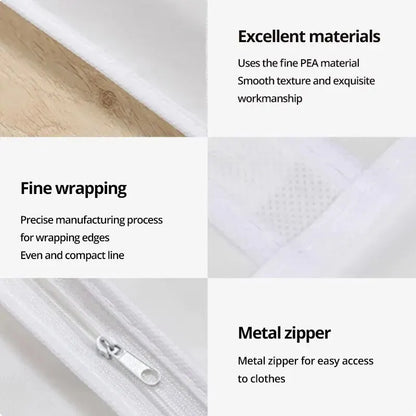 👗 Transparent Dustproof Clothes Cover – Waterproof PEVA Hanging Garment Bags (3/4PCS Set)