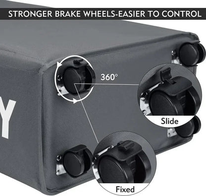 🧺 Foldable Laundry Basket with Wheels – Dirty Clothes & Storage Bin Set 🛞