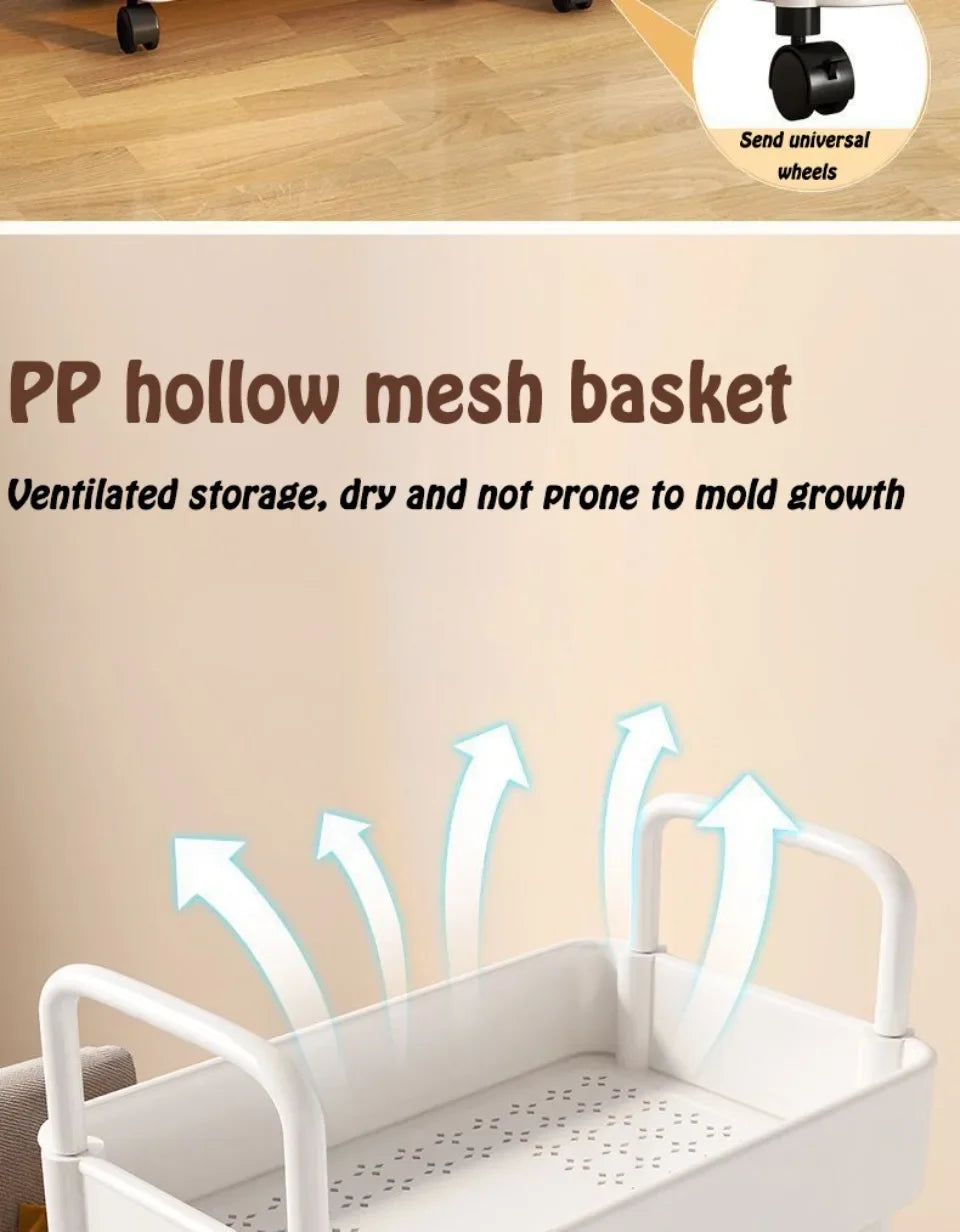 🛒 Kitchen Storage Trolley 🛁 Multi-Tier Utility Cart 🔄 Rolling Shelf Rack 📚