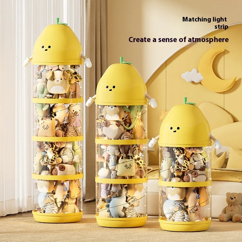 Large Capacity Transparent Toy Storage Bucket for Kids