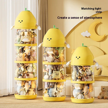 Large Capacity Transparent Toy Storage Bucket for Kids
