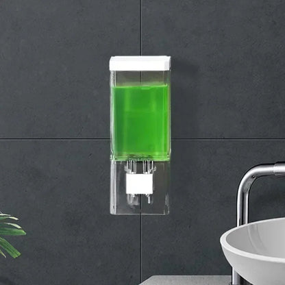 🧼 Wall-Mounted Manual Soap Dispenser – No-Drill Press Bottle for Bathroom & Kitchen 🖐️