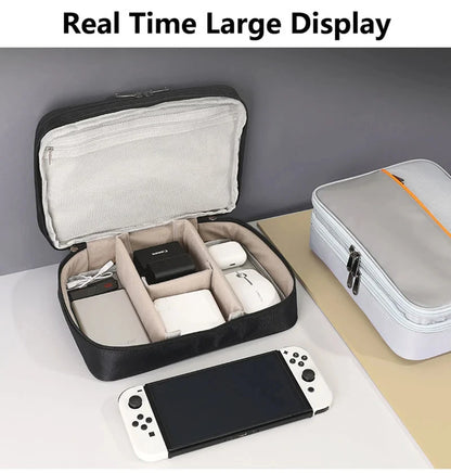 💼 Digital Cable Storage Bag – USB Cord, Charger & Power Bank Organizer Travel Case