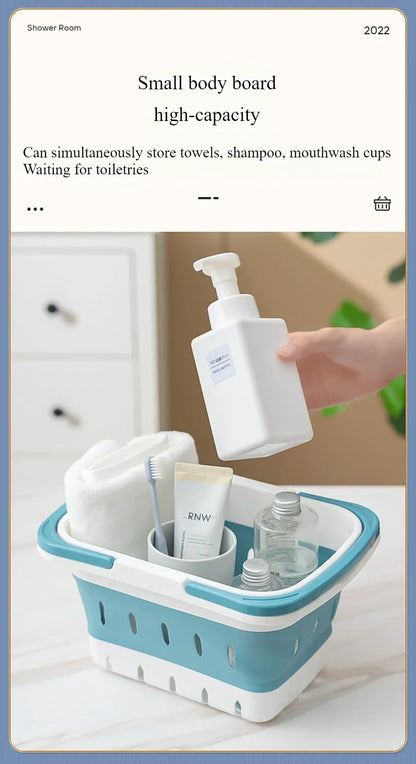 🧺 Foldable Silicone Laundry Basket – Portable Dirty Clothes Bin for Bathroom 🚿