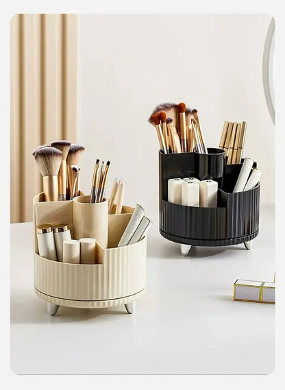 💄 360° Rotating Makeup Organizer – Large Capacity Cosmetic Storage Box 🔄
