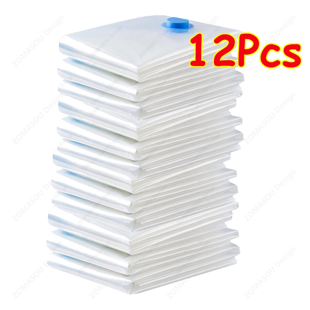 🧳 Vacuum Storage Bags – 1-24Pcs Space Saving with Hand Pump 🧳