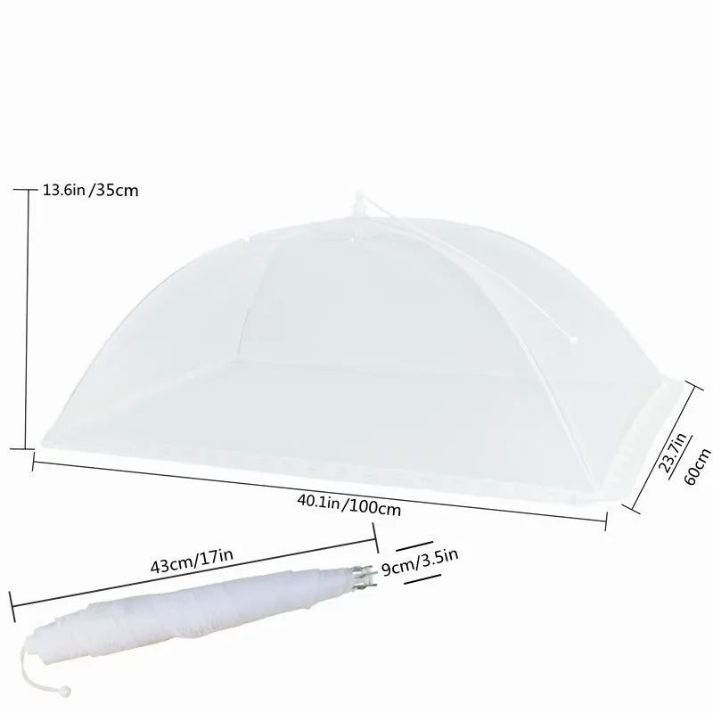 🦟 Foldable Mesh Food Cover – Washable Insect-Proof Dish Protector for Indoor & Outdoor Use 🍽️