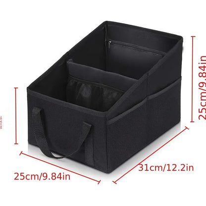 Foldable Car Seat Storage Basket – Snack, Phone & Tissue Organizer Box