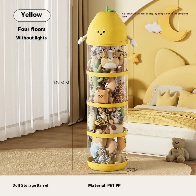 Large Capacity Transparent Toy Storage Bucket for Kids