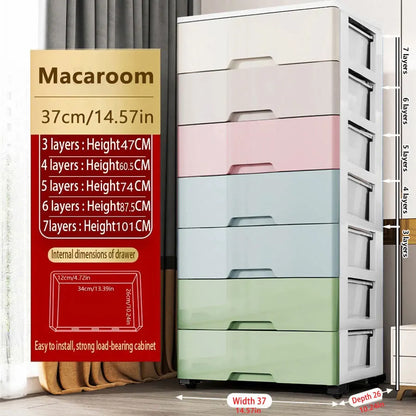 Multi-Tier Drawer Cabinet with Wheels – 3 to 7 Layer Storage