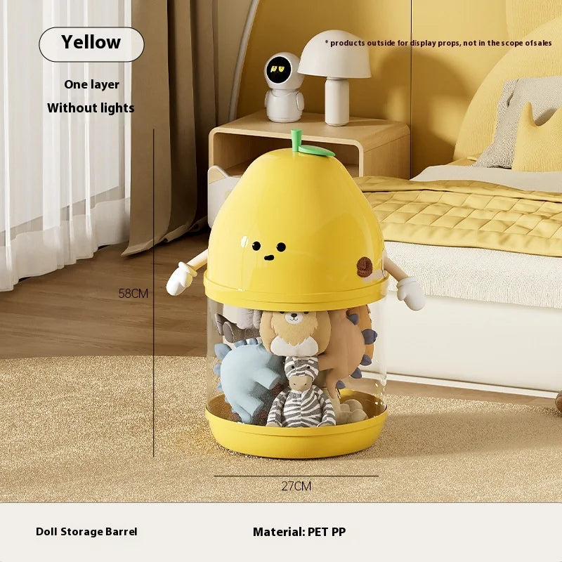 Large Capacity Transparent Toy Storage Bucket for Kids