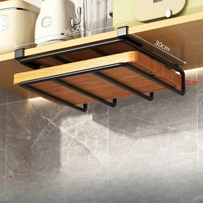🧻 Kitchen Hanging Rack 🥄 Paper Towel + Pot Lid + Cutting Board Shelf 🧺
