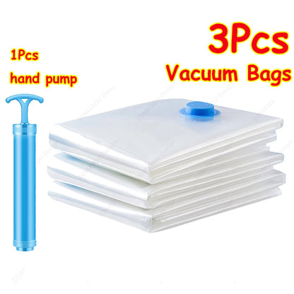 🧳 Vacuum Storage Bags – 1-24Pcs Space Saving with Hand Pump 🧳