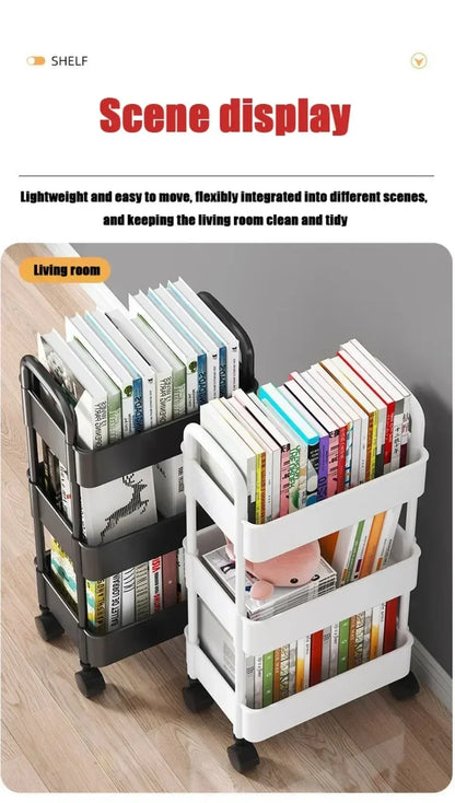 🛒 5-Tier Rolling Storage Cart – Mobile Organizer for Kitchen, Bathroom & More 🧺