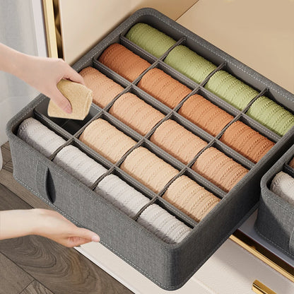 🧺 Foldable Drawer Organizer Box – 1/6/7/20-Grid Storage for Underwear, Socks & Bras