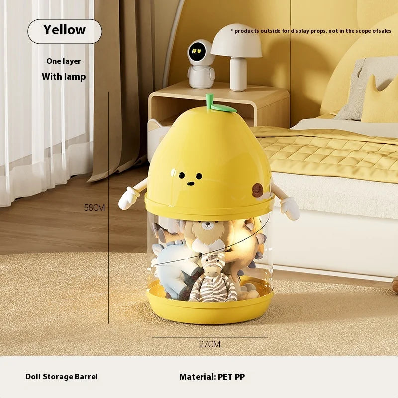 Large Capacity Transparent Toy Storage Bucket for Kids