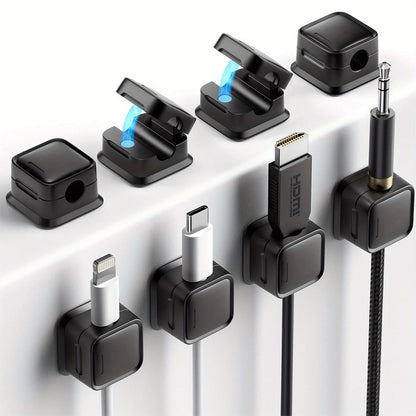 📎 6/12/18pcs Magnetic Cable Organizer – Reusable Cord Clip for Desk, Wall & Kitchen