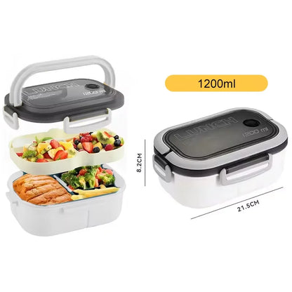 🍱 1300ML Bento Lunch Box – 4 Grid Leakproof Microwavable Set 🍱