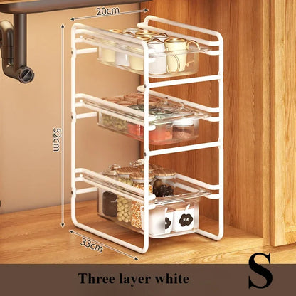 🍅 Kitchen Storage Rack – Multi-Tier Pull-Out Organizer for Veggies & More 🧅