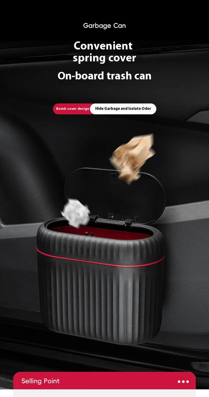 Pop-Up Car Trash Can – Door-Mounted & Desktop Use, Large Capacity Waste Bin