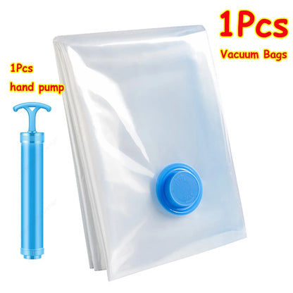 🧳 Vacuum Storage Bags – 1-24Pcs Space Saving with Hand Pump 🧳